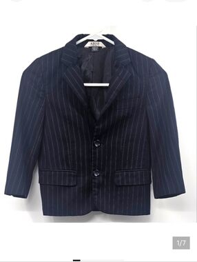 Abini Midlano Navy Blue Stripe Blazer Suit Jacket Size 5